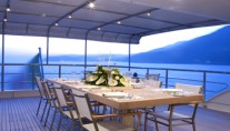 Motor Yacht OUT - Upper Aft Deck Dining